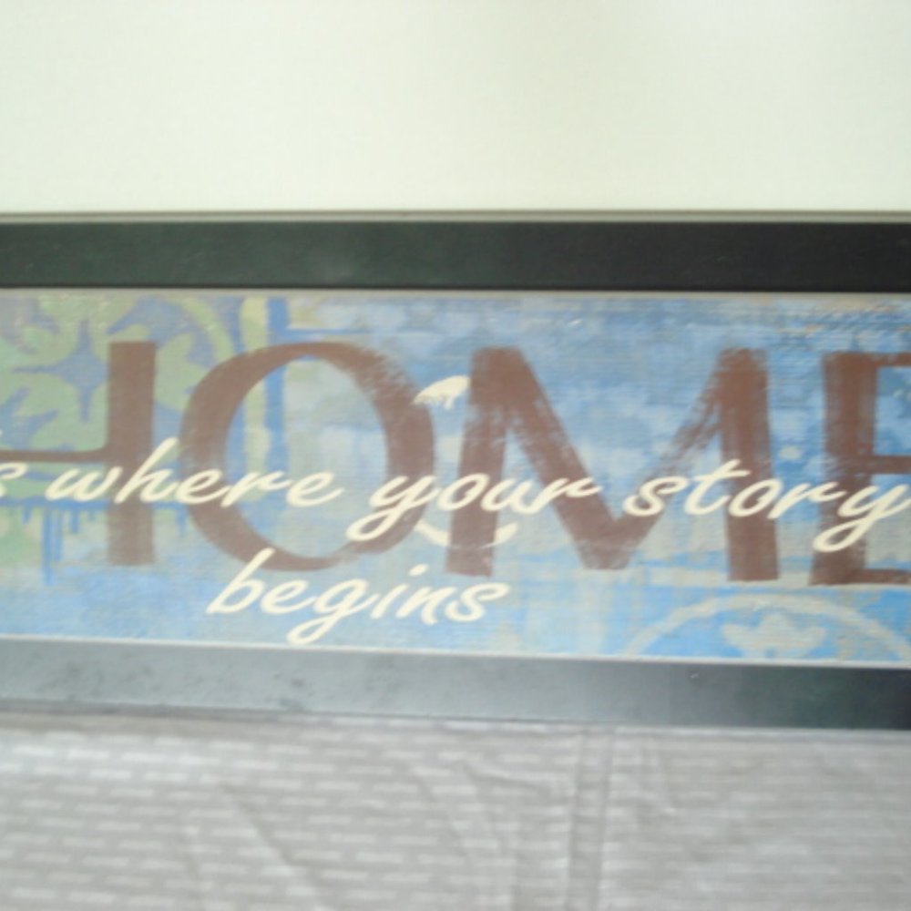 Wooden Wall Art HOME 8" x 20"